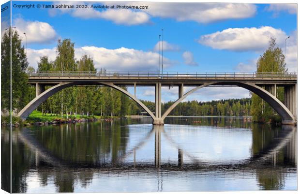 Äänekoski Bridge, Finland Canvas Print by Taina Sohlman