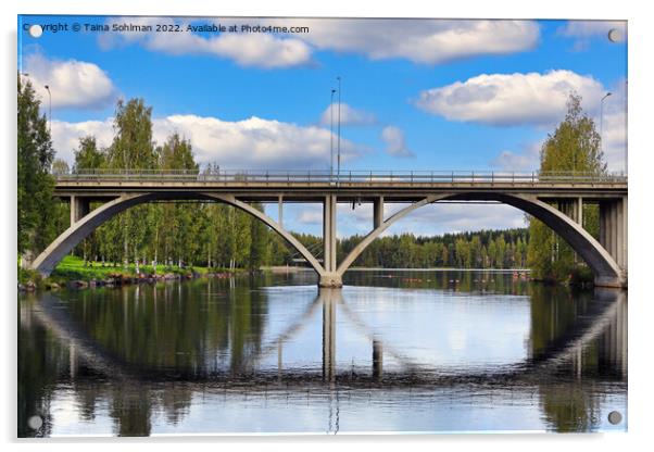 Äänekoski Bridge, Finland Acrylic by Taina Sohlman