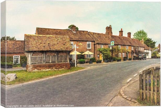Yattendon in Berkshire Canvas Print by Ian Lewis