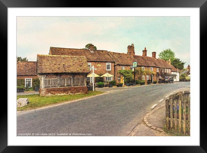 Yattendon in Berkshire Framed Mounted Print by Ian Lewis