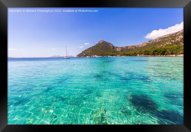 View from Platja De Formentor Beach, Majorca Framed Print by Richard O'Donoghue