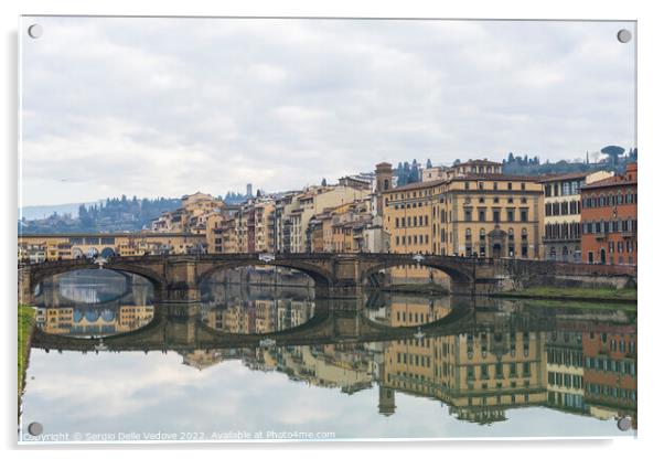 Santa Trinita bridge in Florence, Italy Acrylic by Sergio Delle Vedove