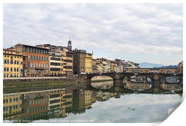 Santa Trinita bridge in Florenze, Italy Print by Sergio Delle Vedove