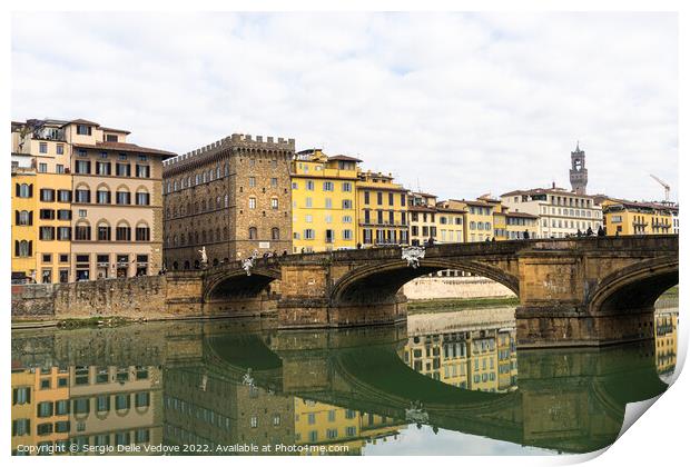 Santa Trinita bridge in Florenze, Italy Print by Sergio Delle Vedove