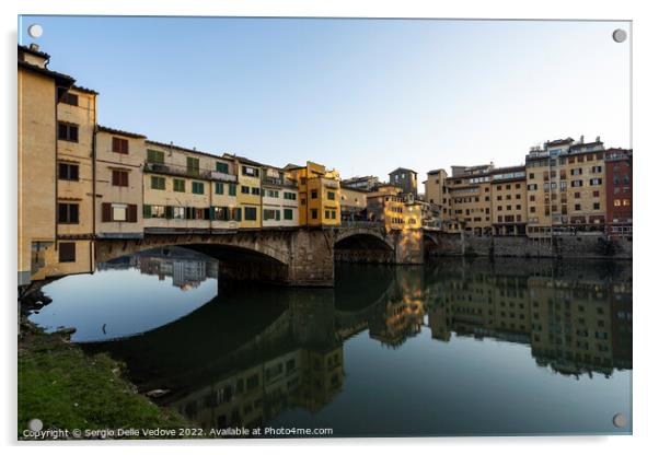 Ponte Vecchio bridge in Florence, Italy Acrylic by Sergio Delle Vedove