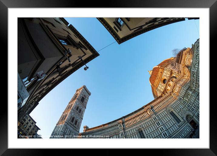 Santa Maria del Fiore cathedral in Florence, Italy, Italy Framed Mounted Print by Sergio Delle Vedove