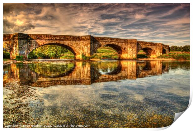 Burnsall Bridge Print by Drew Gardner