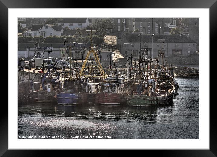Ardglass Fishing Fleet Framed Mounted Print by David McFarland