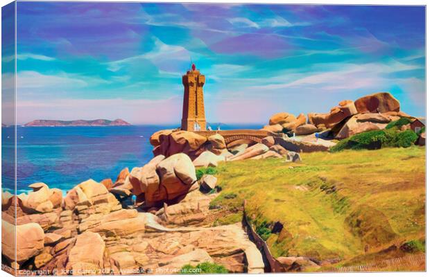 Majestic Ploumanach Lighthouse - C1506 1767 ABS Canvas Print by Jordi Carrio