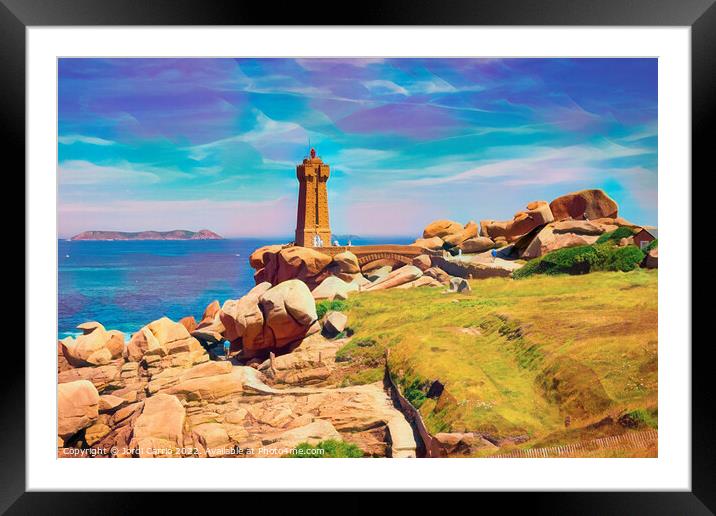 Majestic Ploumanach Lighthouse - C1506 1767 ABS Framed Mounted Print by Jordi Carrio