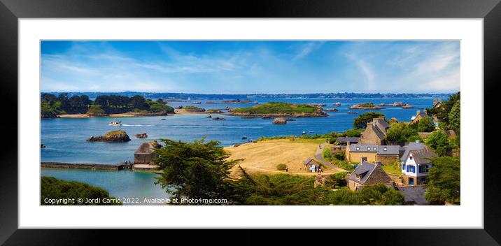 Island Paradise in Brittany - C1506-1707-GLA Framed Mounted Print by Jordi Carrio
