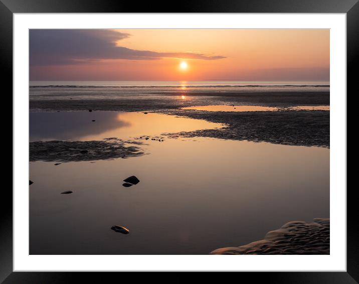 Sunset tidal pools Framed Mounted Print by Tony Twyman