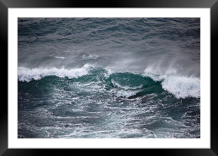 breaking waves Framed Mounted Print by michelle rook
