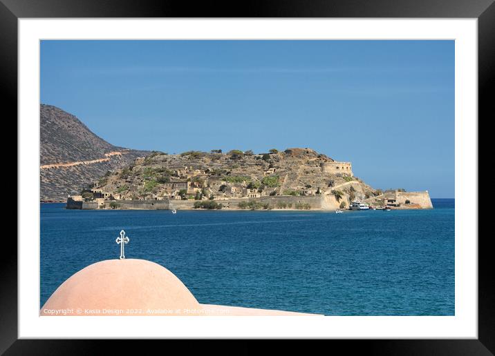 Spinalonga, Isle of Crete, Greece Framed Mounted Print by Kasia Design