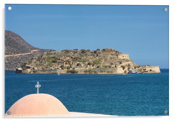 Spinalonga, Isle of Crete, Greece Acrylic by Kasia Design