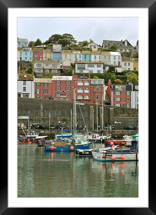 Colourful Brixham Framed Mounted Print by graham young