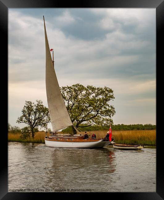 Norfolk Wherry “Olive” Framed Print by Chris Yaxley