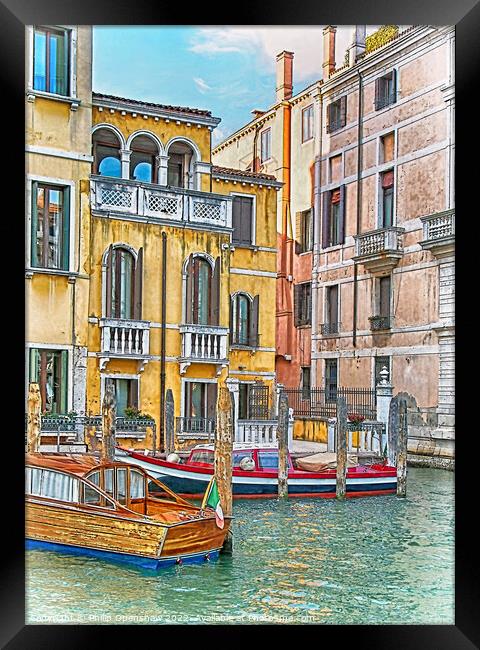 Rio de la Fescada - Venice Framed Print by Philip Openshaw