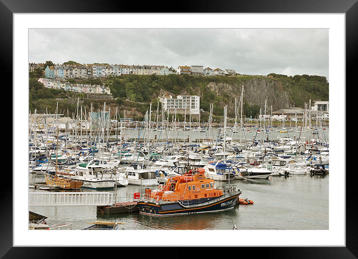The Torbay Lifeboat at Brixham Framed Mounted Print by graham young