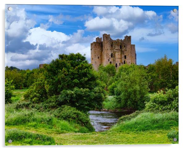 Ruin castle in southern Ireland  Acrylic by Thomas Baker