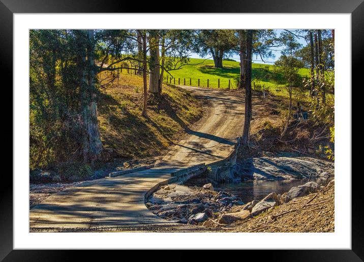 COUNTRY ROAD Framed Mounted Print by Irene Sosnowski