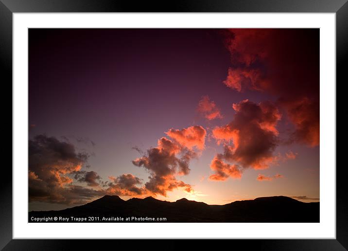 Fire in the sky Framed Mounted Print by Rory Trappe