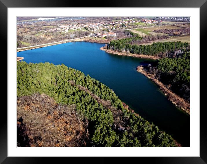 Lake Stambolovo  Framed Mounted Print by Martin Smith