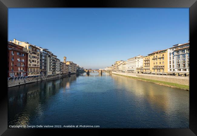 the Arno river in Florence, Italy Framed Print by Sergio Delle Vedove