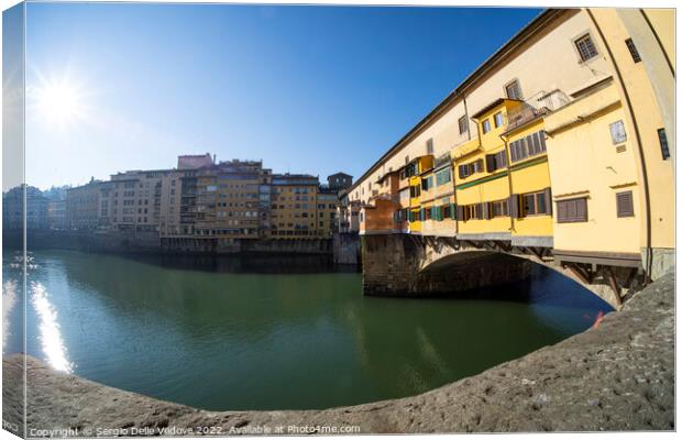 Ponte Vecchio bridge in Florence, Italy Canvas Print by Sergio Delle Vedove