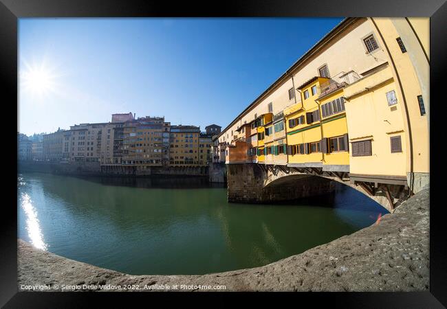 Ponte Vecchio bridge in Florence, Italy Framed Print by Sergio Delle Vedove