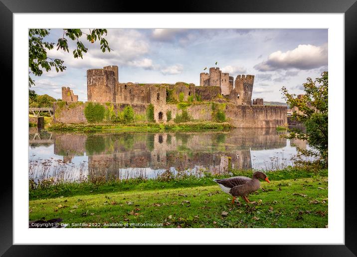 Caerphilly Castle Framed Mounted Print by Dan Santillo
