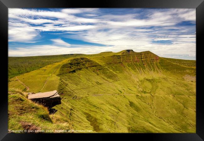 Fan y Big Diving Board, Brecon Beacons Framed Print by Dan Santillo