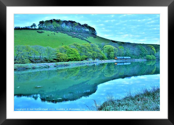 Looe's Nearly Home Trees. Framed Mounted Print by Neil Mottershead