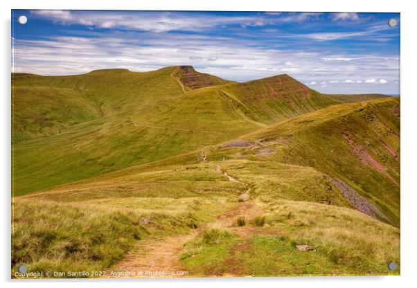 Corn Du, Pen y Fan and Cribyn, Brecon Beacons Acrylic by Dan Santillo