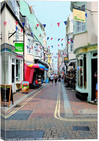 St. Alban street, Weymouth, Dorset, UK. Canvas Print by john hill