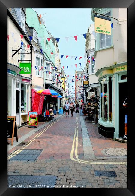 St. Alban street, Weymouth, Dorset, UK. Framed Print by john hill