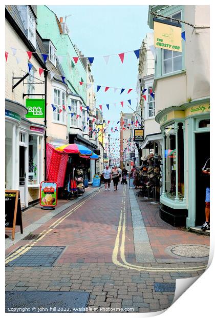 St. Alban street, Weymouth, Dorset, UK. Print by john hill