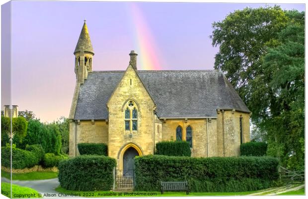 Broad Campden Church, The Cotswolds  Canvas Print by Alison Chambers