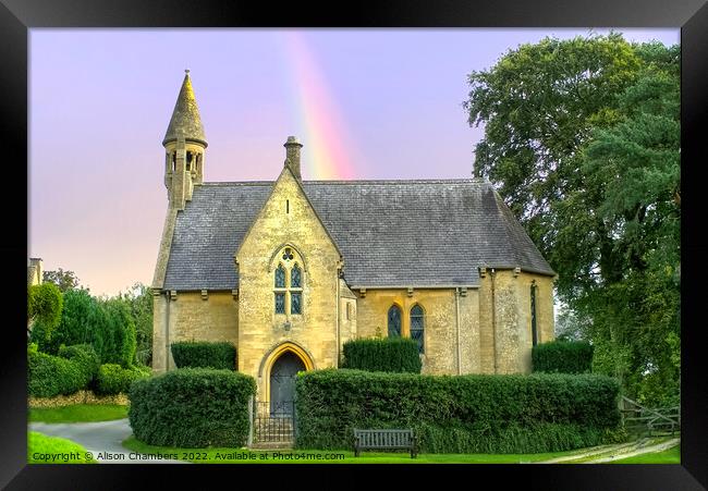 Broad Campden Church, The Cotswolds  Framed Print by Alison Chambers