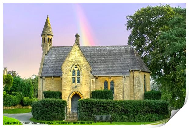Broad Campden Church, The Cotswolds  Print by Alison Chambers