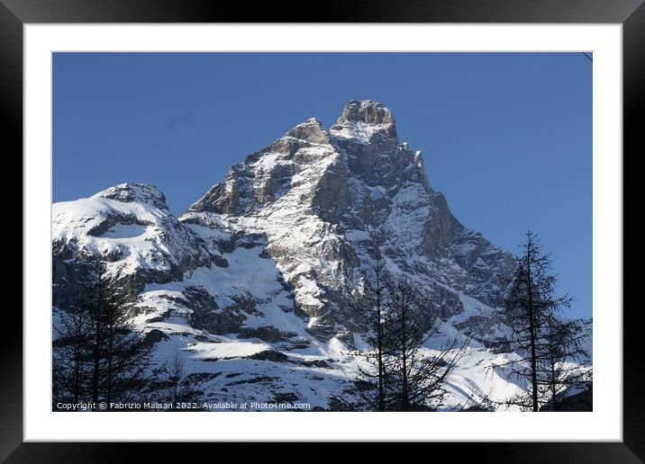 Mont Cervin Cervino Cervina Matterhorn Mountain  Framed Mounted Print by Fabrizio Malisan