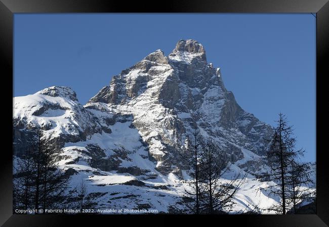 Mont Cervin Cervino Cervina Matterhorn Mountain  Framed Print by Fabrizio Malisan