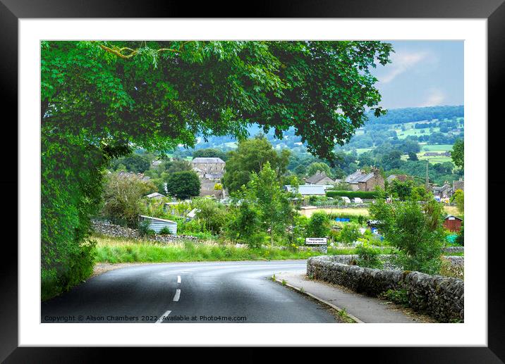 Road To Youlgreave, Peak District  Framed Mounted Print by Alison Chambers