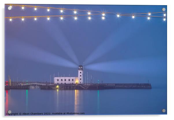 Scarborough Lighthouse  Acrylic by Alison Chambers