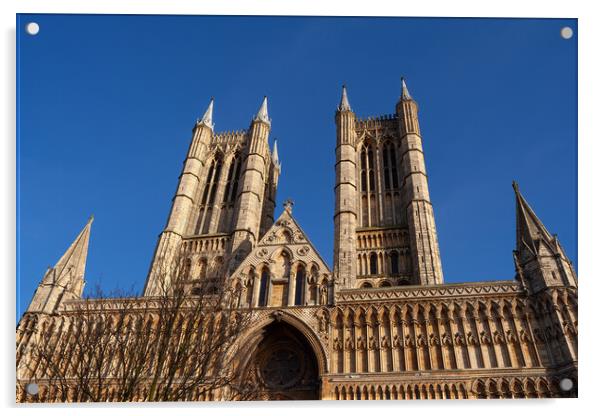 Lincoln Cathedral In England Acrylic by Artur Bogacki