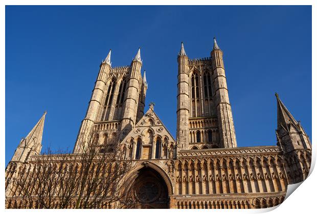 Lincoln Cathedral In England Print by Artur Bogacki