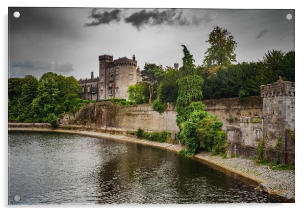 Kilkenny Castle River View In Ireland Acrylic by Artur Bogacki