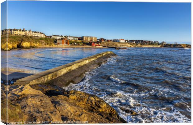 Cullercoats Bay Canvas Print by Jim Monk