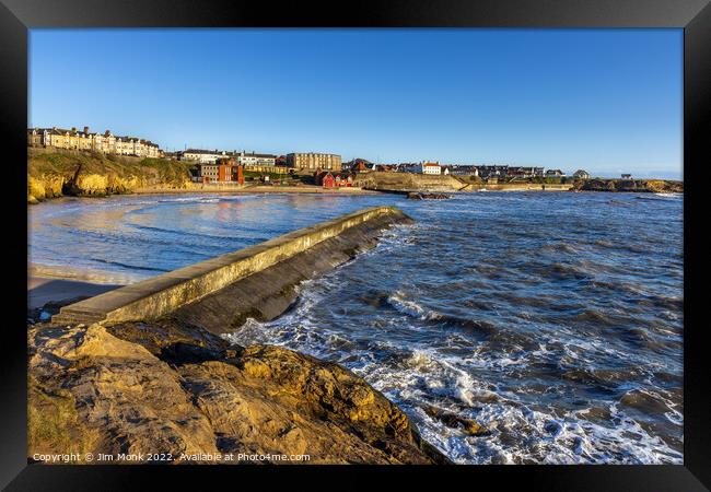 Cullercoats Bay Framed Print by Jim Monk