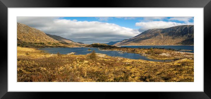 Scottish Highlands panorama Framed Mounted Print by Leighton Collins